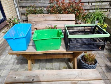 Drie kratjes /bakken