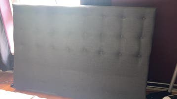 Gratis Hoofdbord boxspring 160 breed antracietgrijs