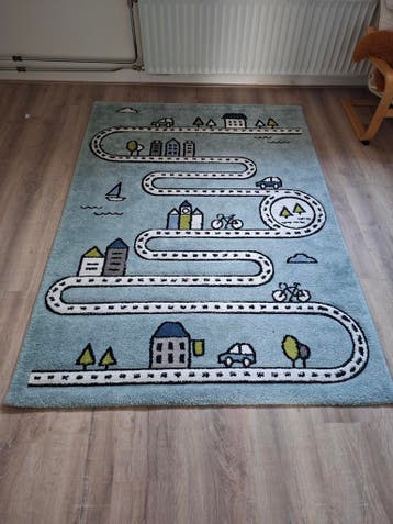 Gratis speelkleed met wegenpatroon voor kinderkamer