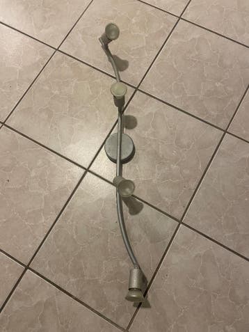 plafondspots op gebogen rail, 4-spots, halogeen