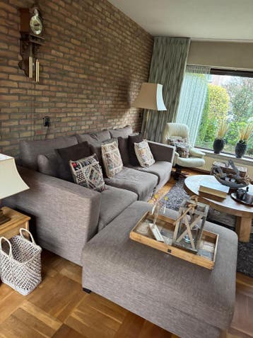 Gratis ophalen 1/2mei Hoekbank, grijs, 250-300 cm breed