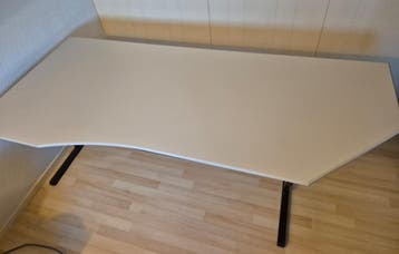 Ahrend bureau, lichtgrijs, in hoogte verstelbaar, 200x90