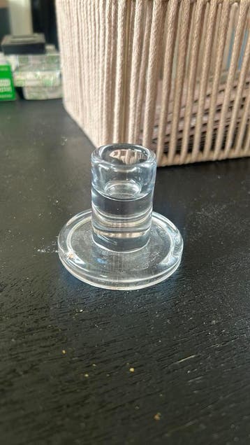 16 stuks glazen standaard diner kaarsen