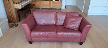 Mooi lederen bankstel