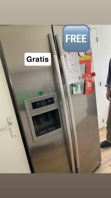 Whirlpool Amerikaanse koelkast met vriezer en water/ijsdispe