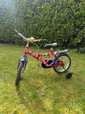 Kinderfiets 55 cm (zadel) hoog met zijwieltjes