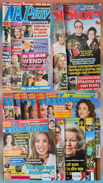 Diverse roddelbladen en tijdschriften