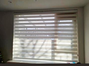 Duo rolgordijnen wit 3x breed 80, 204 & 28 cm, lang 160 cm