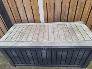 Grote opbergkist voor buiten - deksel verkleurd