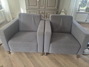 GRATIS! Set van 2 grijze fauteuils