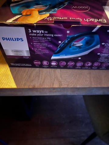 Strijkjizer Philips nieuw, in de verpakking, Gratis