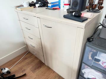 Ladekast met 5 laden en opbergvak - Licht hout