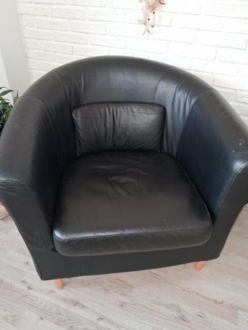 Comfortabele zwarte Ikea fauteuil -