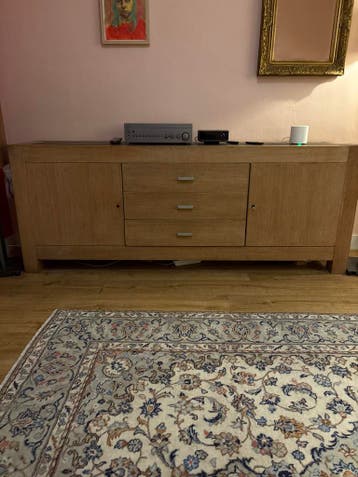 Eikenhouten dressoir met lades en deuren