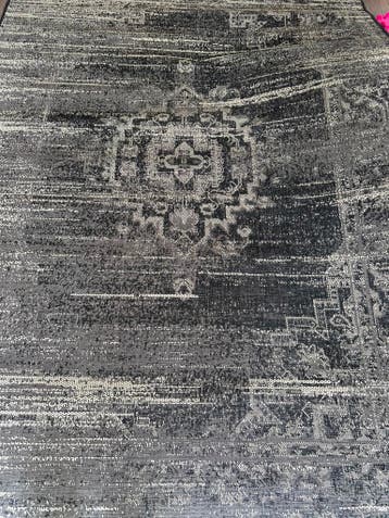 Gratis Vloerkleed Barok Stijl Grijs/Crème (200x290 cm)