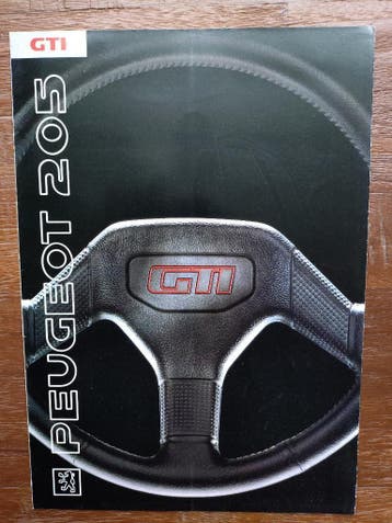 Verkoop brochure Peugeot 205 GTI