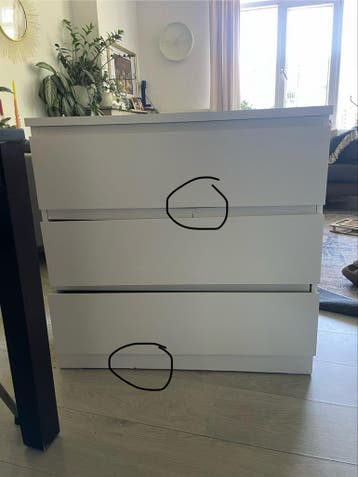 IKEA Malm ladekast - Wit - Met lichte beschadigingen