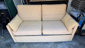 Gele slaapbank - Degelijke kwaliteit, hoezen wasbaar