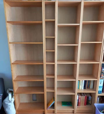 Billy boekenkasten, berkenfineer