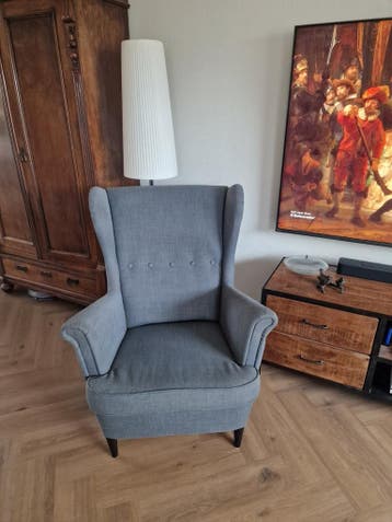 Comfortabele grijze ikea fauteuil - In zeer goede staat