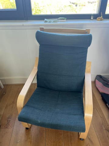 Ikea Poäng stoel blauw