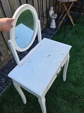 Kaptafel met spiegel