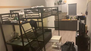 Gratis: Stalen Loftbed 140x200 - Perfecte staat