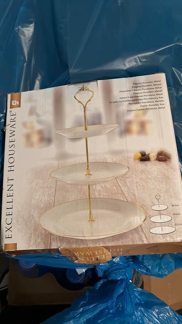 Etagere wit met goud