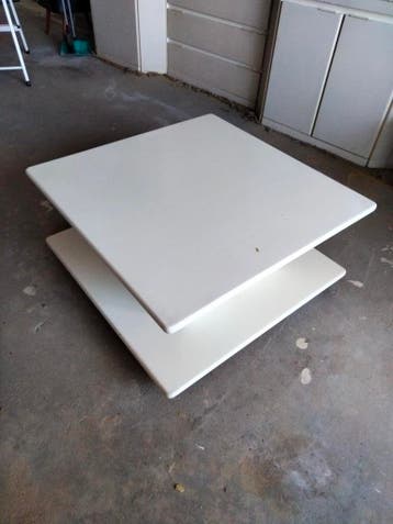 Witte salontafel op wieltjes - opknapper