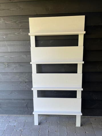 Wandrek (lichtgrijs geverfd) 180x80 cm