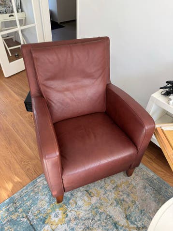 Gratis: Comfortabele leren fauteuil
