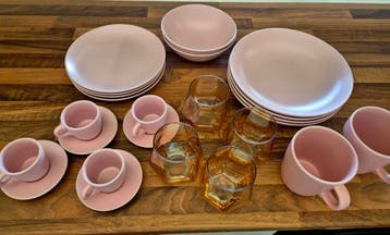 Servies roze van ikea