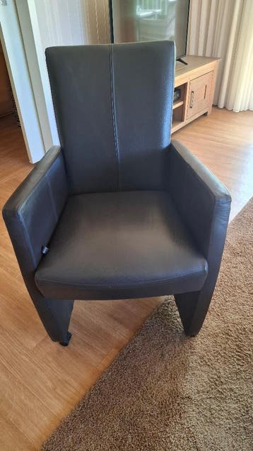 2 lederen stoelen