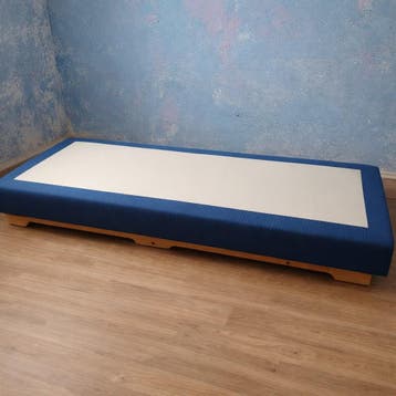 Eenpersoons bedbodem 220 lang- blauw (exclusief matras)