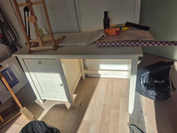 Bureau 120x60 cm met lade en kastje