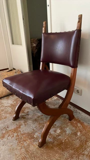 Eettafelstoelen, Bram Sprij stijl, vintage