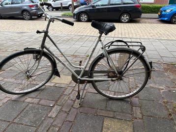 Gebruikte Gazelle damesfiets lichtgrijs - gratis op te halen