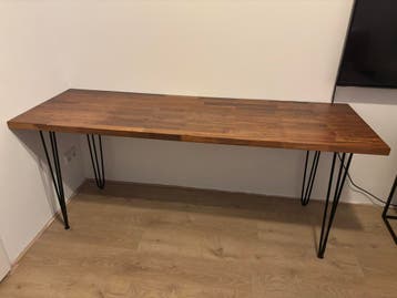 Bureau walnoot 186cm breed gratis afhalen