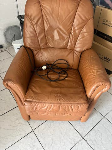 Elektrische relaxstoel - Rugleuning en voetensteun verstelba