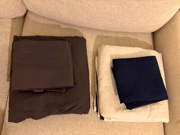 Dekbedovertrek en hoeslaken 2 sets Wit & Blauw/Antraciet