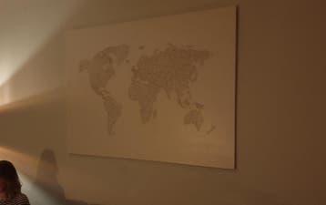 Unieke Wereldkaart Wanddecoratie - Draadkunst