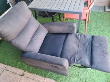 Comfortabele relaxfauteuil - Grijs/Zwart