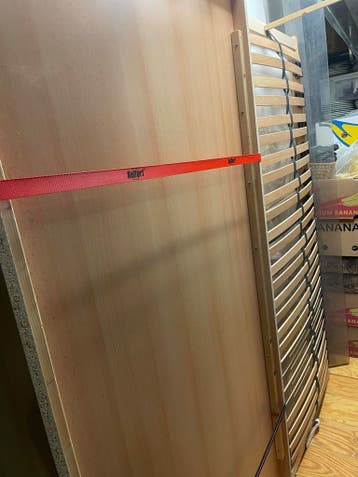 Tweepersoonsbed met uitschuifbaar bed, 90x190 cm