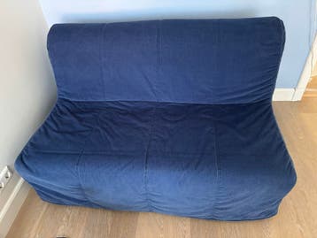 Ikea Lycksele Lövås 2 pers. blauwe slaapbank
