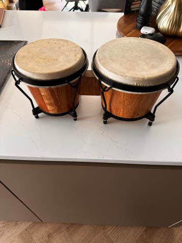 Houten Bongo Drums - Zo goed als nieuw