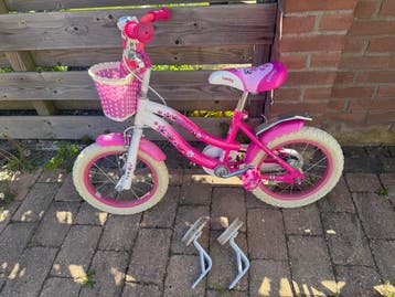 Roze kinderfiets met zijwieltjes - gratis af te halen