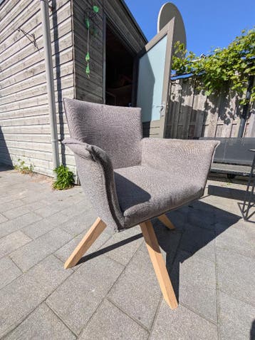 Grijze Lounge stoel - draaiend