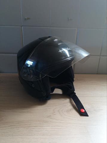 Zwarte scooterhelm met vizier - Maat S merk Held