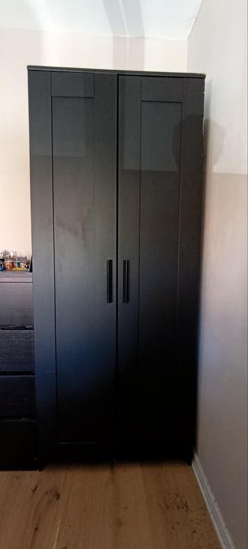 IKEA BRIMNES Kledingkast 2 deuren zwart 78x50x190cm