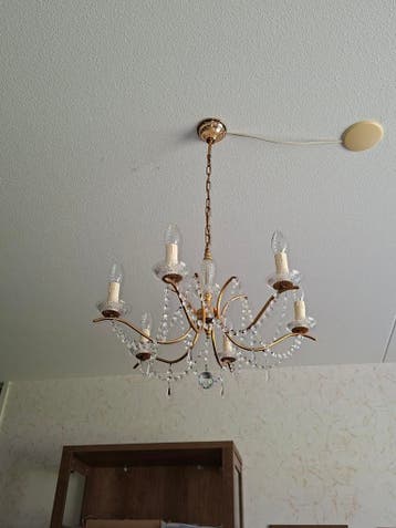 GERESERVEERD Gouden kroonluchter